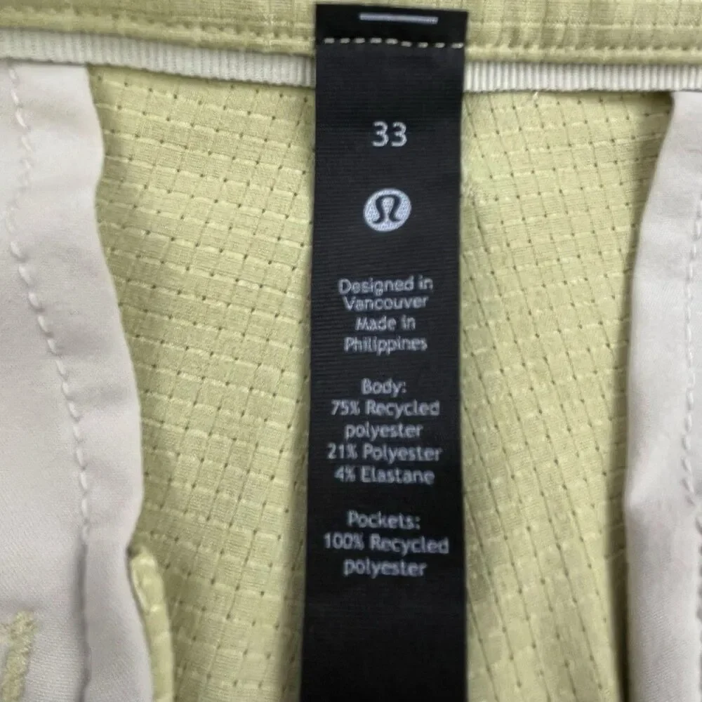 lululemon athletica Men’s Flat Front Shorts — Olive Green